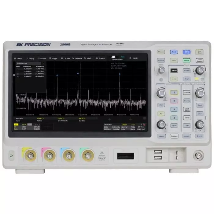 BK Precision 2560B Series 350 MHz Bench Oscilloscope 4 Analogue Channels, BK2569B