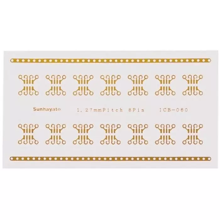 Sunhayato 8 Way Single Sided Extender Board Converter Board FR4 100 x 55 x 0.1mm, ICB-060