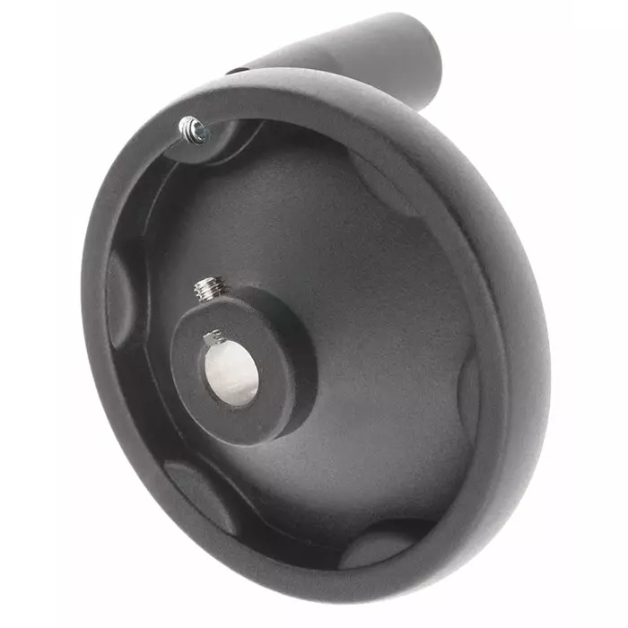 Rose+Krieger Black Die Cast Aluminium Hand Wheel 100 mm Diameter, 90915