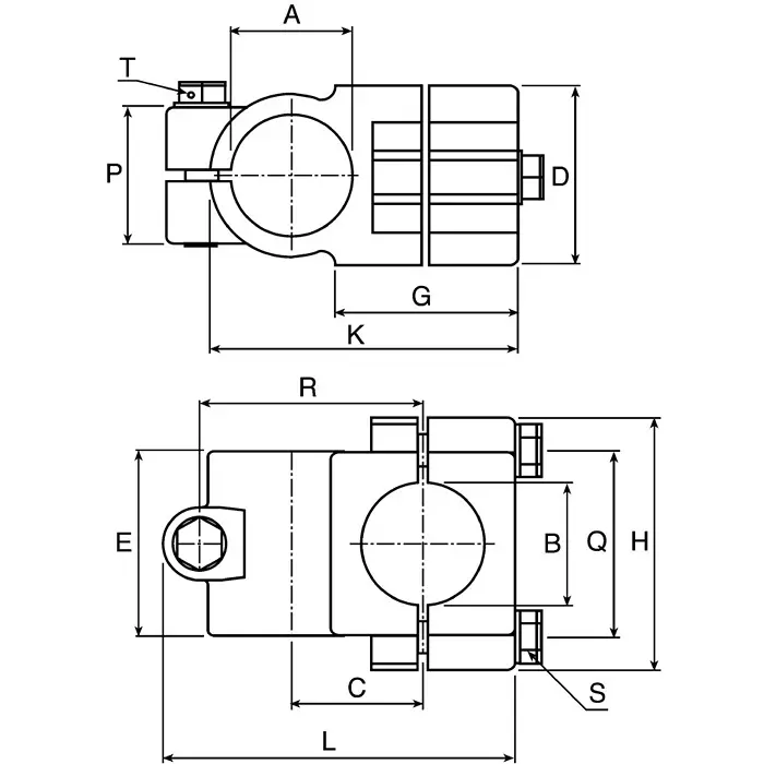 Rose+Krieger M8 Cross Clamp Connecting Component Strut Profile 40 mm, 104000050200