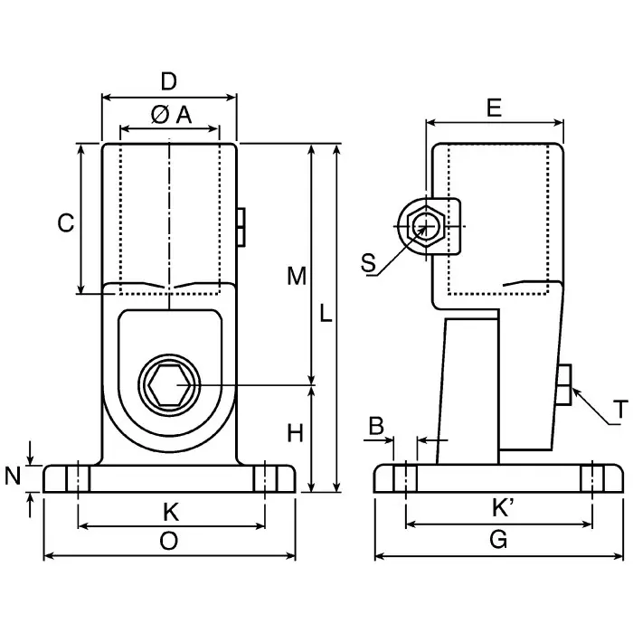 Rose+Krieger M8 Hinge Clamp Connecting Component Strut Profile 40 mm, 184000020200
