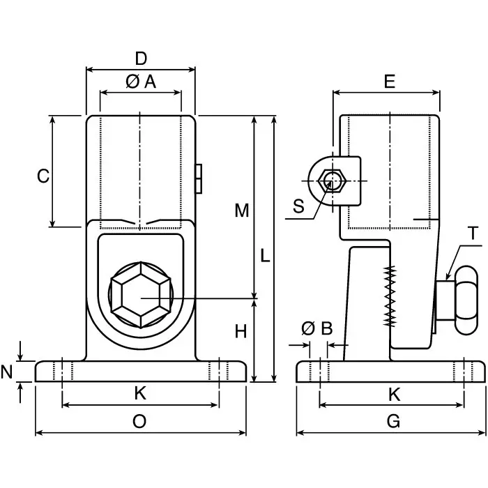Rose+Krieger M10 Hinge Clamp Connecting Component Strut Profile 30 mm, 183000070200