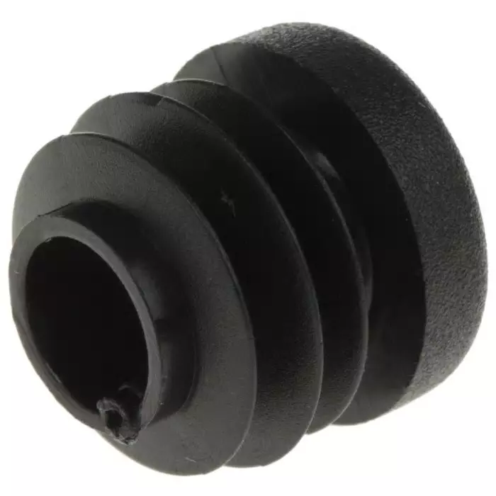 Rose+Krieger Black Round End Cap 18 mm Strut Profile, 90301-5 (Pack of 5 Pcs)