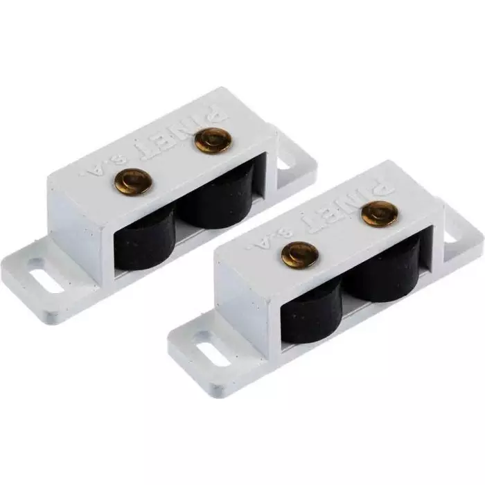 Pinet Roller Catch Plastic 53 x 14mm 3.2mm Fixing Hole Size, 16-1-3594 (Pack of 2 Pcs)