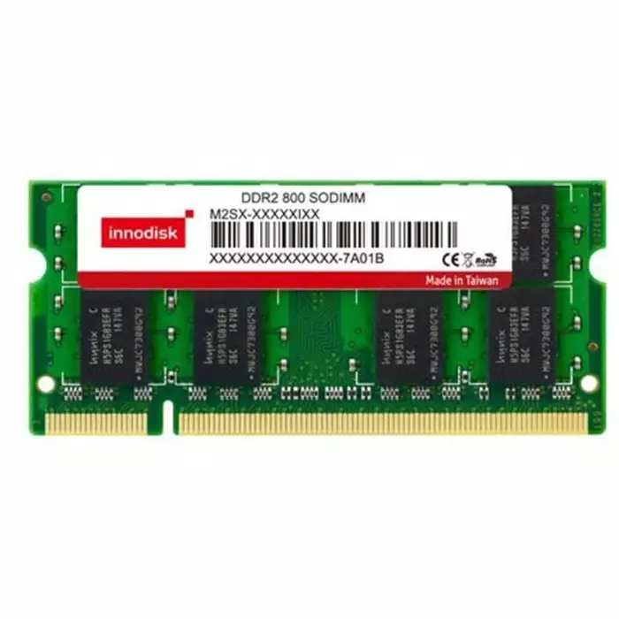InnoDisk Laptop RAM 1 GB DDR2 800 MHz SODIMM 1.8 V, M2SK-1GMDAC06-M