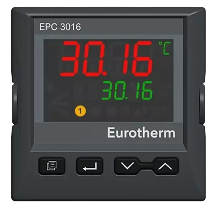 Eurotherm EPC3016 Panel Mount PID Controller 48x48 mm 2 Input 1 Relay 24 V ac/dc Supply Voltage PID Controller, EPC3016/CC/VL/X/X/CR