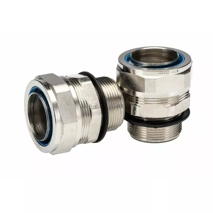 Adaptaflex Swivel Conduit Fitting 32mm Nominal Size M32 Brass Silver IP65 Rating, 7TCA296020R0253SP32/M32/M (Pack of 2 Pcs)