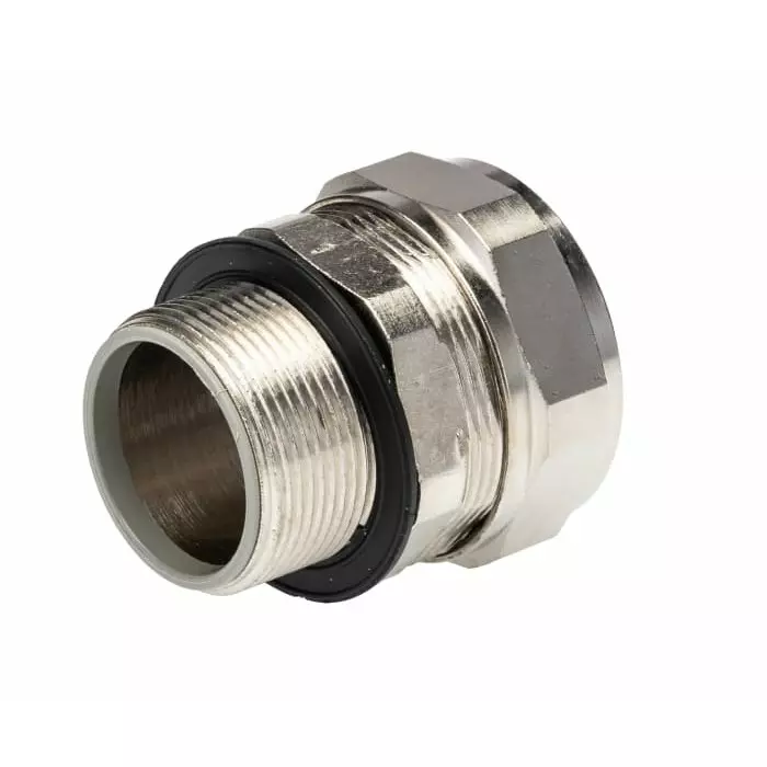 Adaptaflex Swivel Conduit Fitting 32mm Nominal Size M32 Brass Silver IP65 Rating, 7TCA296020R0253SP32/M32/M (Pack of 2 Pcs)