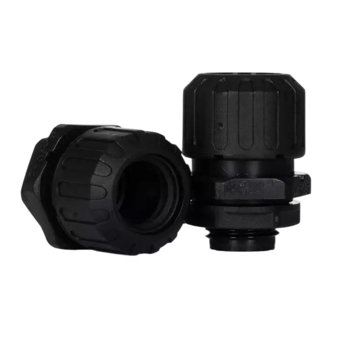 Adaptaflex Straight Conduit Fitting 16mm Nominal Size M16 Nylon 66 Black IP67 Rating, PF16/M16/A/BL (Pack of 5 Pcs)
