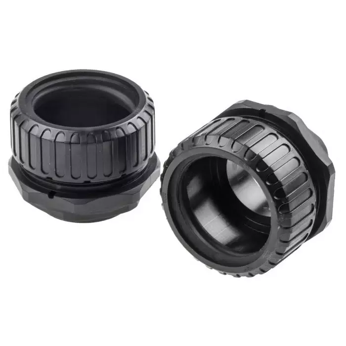Adaptaflex Straight Conduit Fitting 50mm Nominal Size M50 Nylon 66 Black IP65 Rating, 7TCA296060R0151XF50/M50/D (Pack of 2 Pcs)