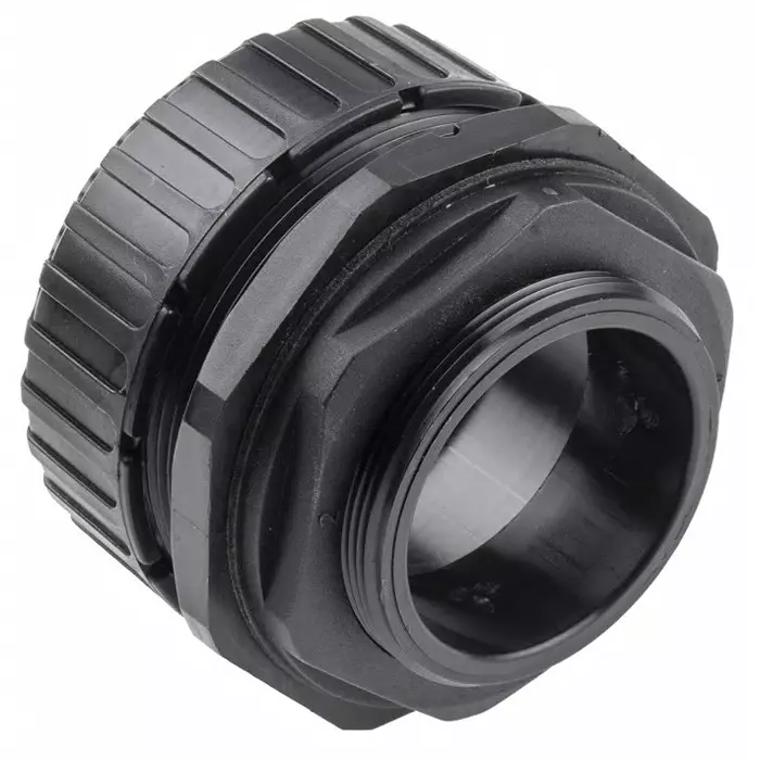 Adaptaflex Straight Conduit Fitting 50mm Nominal Size M50 Nylon 66 Black IP65 Rating, 7TCA296060R0151XF50/M50/D (Pack of 2 Pcs)