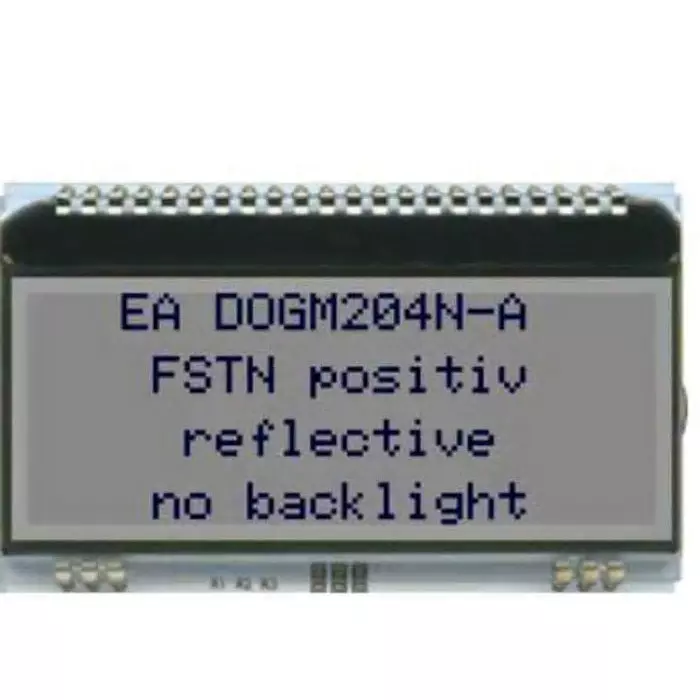 Display Visions LCD Display 3.3 V 250 µA I2C, SPI Interface FSTN Display Matrix Technology, EA DOGM204N-A (Pack of 24 Pcs)