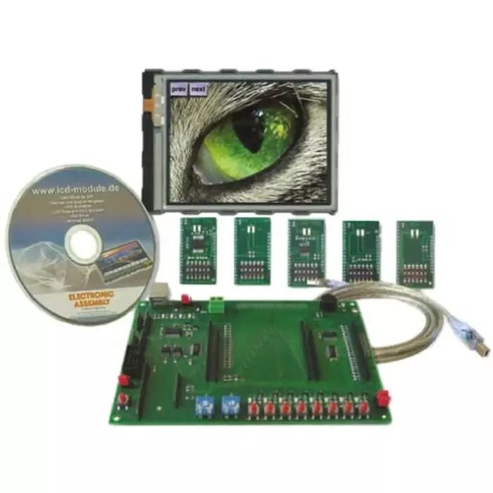 Display Visions eDIP-Series TFT Color Display Starter Kit with 480x272 Display Dots & 16-Bit Color, EA EVALEDIPTFT43