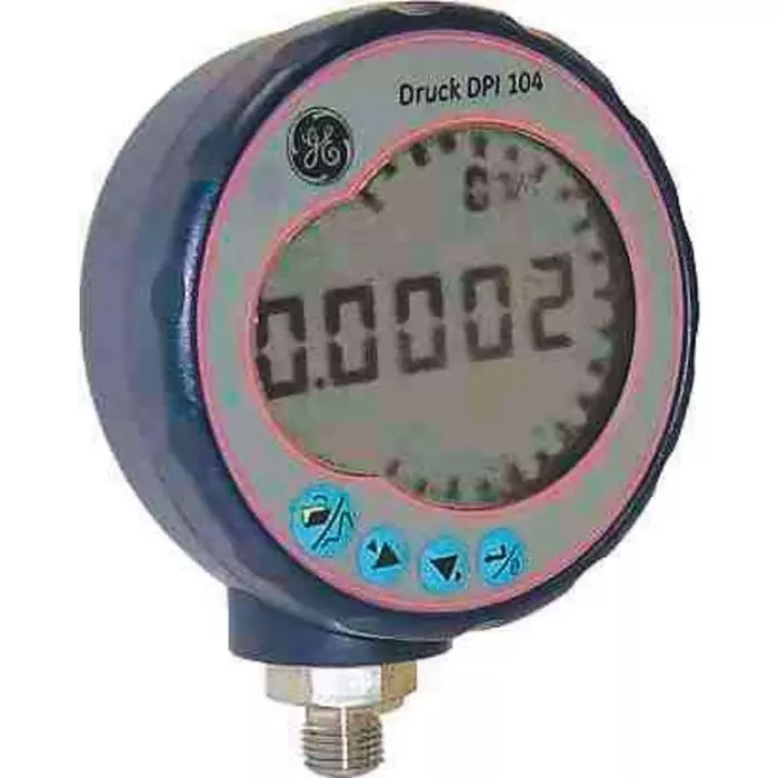 Druck Digital Pressure Gauge NPT 1/4 20 Bar Bottom Entry 95 mm Outside Diameter, DPI104-13G-5491