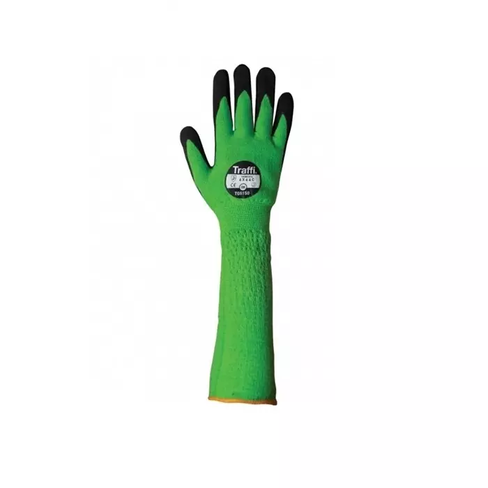 Traffi Cut Resistant Work Gloves Green HPPE/Nylon/Glass Abrasion Resistant Breathable Size 9, A-TG5150-GR-9