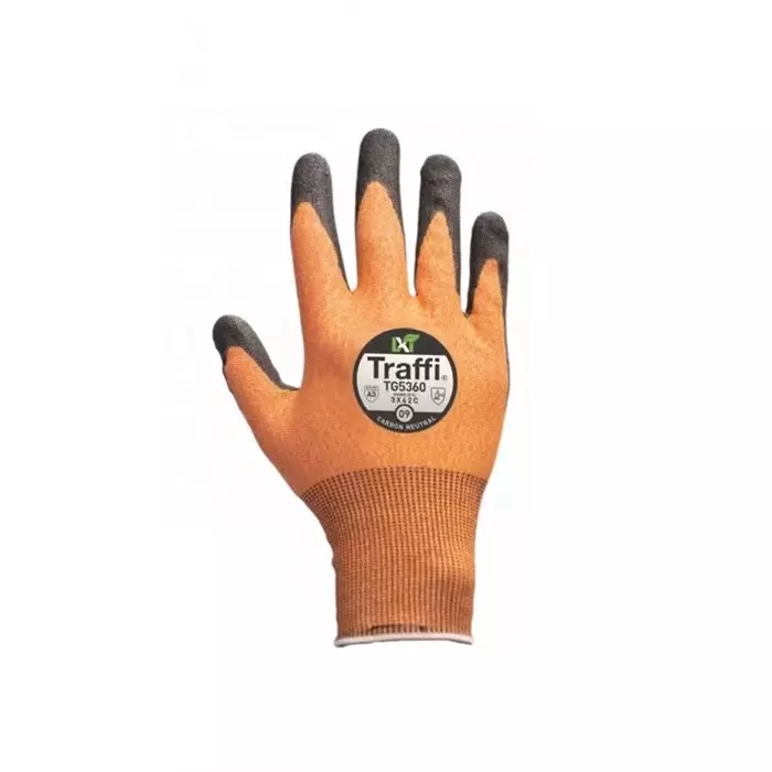 Traffi Cut Resistant Work Gloves Amber with Polyester Liner Dry Environment Size 5, A-TG5360-AM-5
