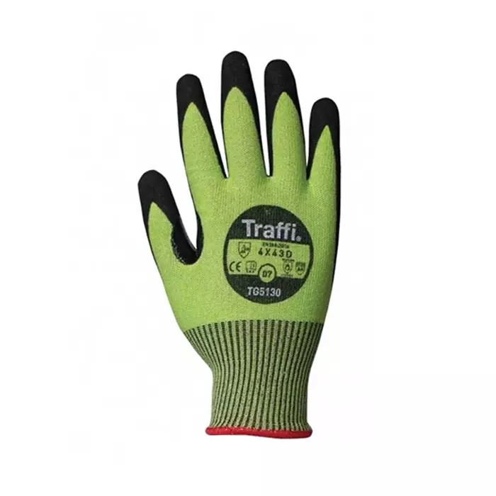 Traffi Black & Green Aramid Elastane Glass Fibre Polyester Heat Resistant Liquid/Oil repellent Gloves Size 10, TG5130 : A-TG5130-GR-10 (1 Pair)
