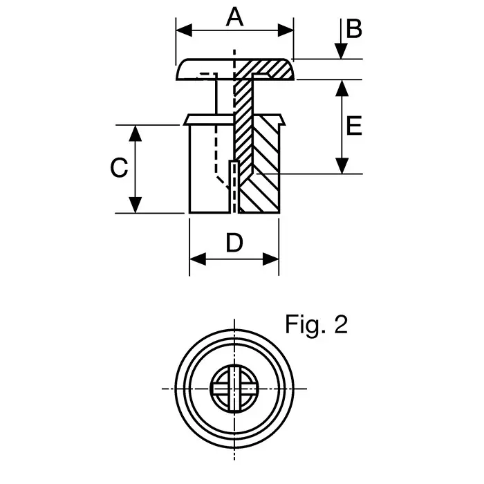 ESSENTRA COMPONENTS Nylon Snap Rivet 3.5 mm, SR 3545B