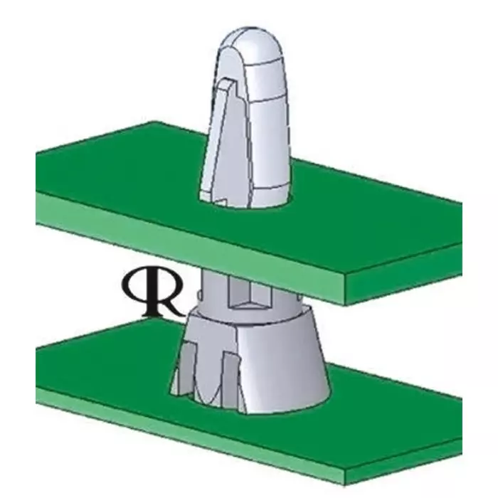 ESSENTRA COMPONENTS High Nylon PCB Support Pillar for 4mm PCB Hole 10mm Base, CRLCBSR-8-01