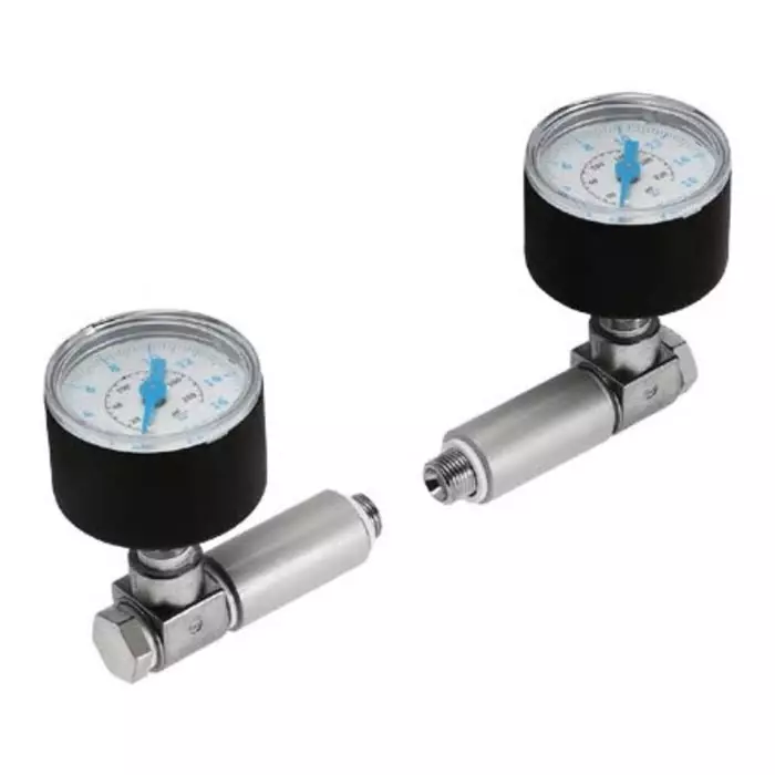 FESTO Analogue Bourdon Tube Pressure Gauge G 1/4 10 Bar 40 mm Outside Diameter, DPA-100-10-MA-SET