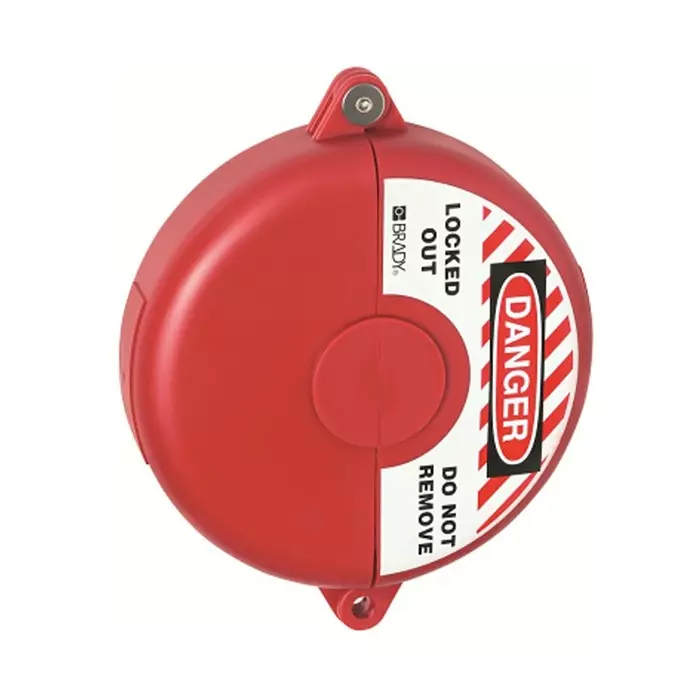 ABUS Red Polypropylene Gate Valve Lockout 9mm Shackle 165mm Attachment, 57716