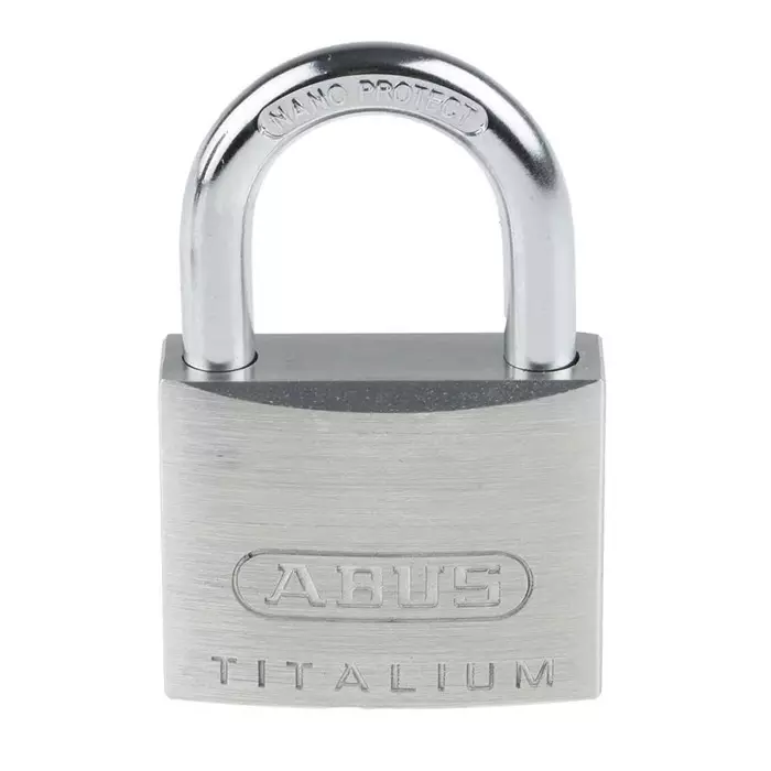ABUS 64TI Key Weatherproof Titanium Weatherproof Padlock Keyed Alike 6.5 mm Shackle 40 mm Body, 64TI/40 KA6411