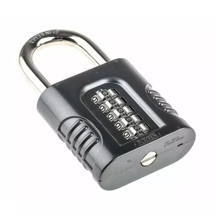ABUS Combination Weatherproof Zinc Combination Padlock 10 mm Shackle 63 mm Body, 158/65