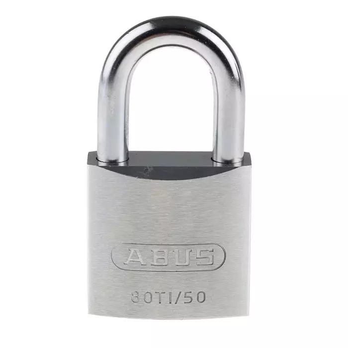 ABUS Key Weatherproof Titanium Weatherproof Padlock Keyed Alike 9.5 mm Shackle 50 mm Body, 80TI/50 KA8011