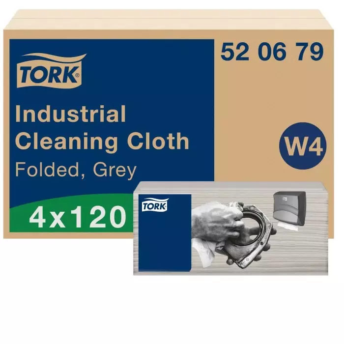 Tork Grey Non Woven Fabric Cloths for Industrial Cleaning 415 x 355mm Repeat Use, 520679