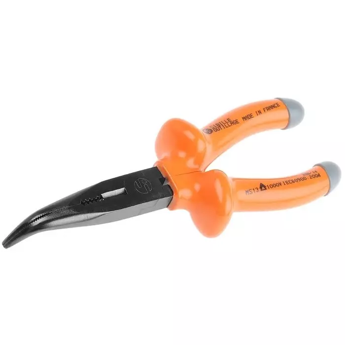 Penta Long Nose Plier 185 mm Overall Length Bent Tip VDE/1000V 48 mm Jaw, MS13RS- 185