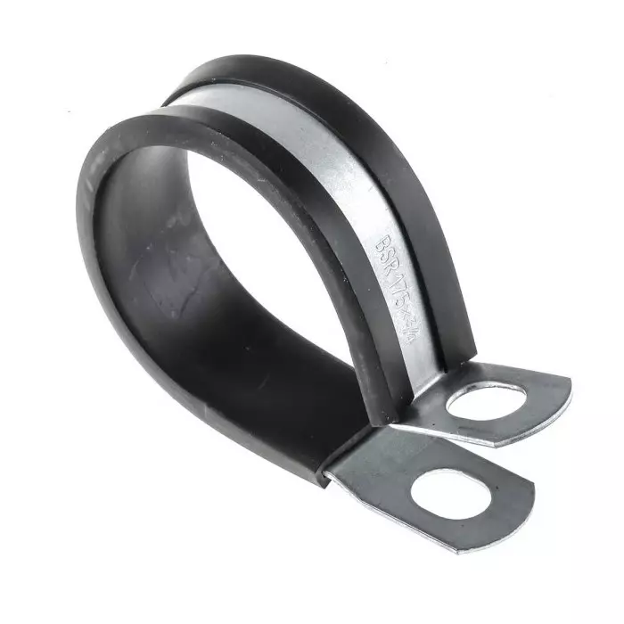 RS PRO Black Plated Steel P Clamp 40mm Max. Bundle