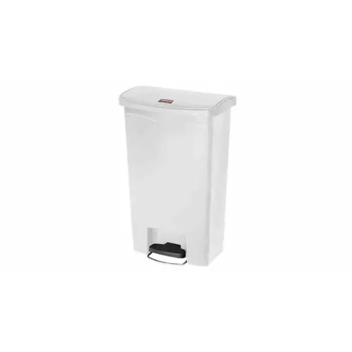 RUBBERMAID Slim Jim 50L White Pedal Waste Bin, 1883557