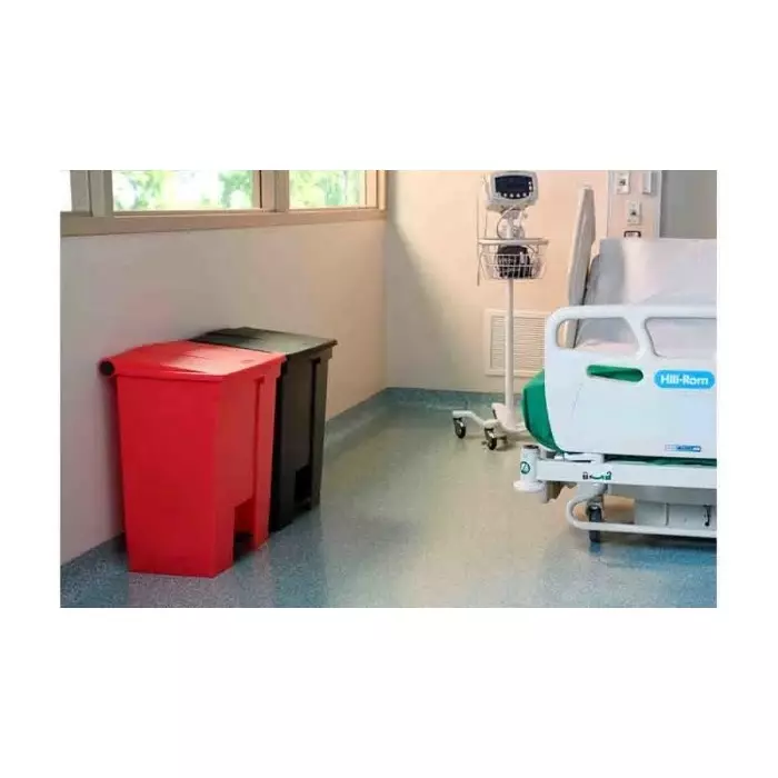 RUBBERMAID Legacy Step-On 68L Red Pedal Plastic Waste Bin, FG614500RED