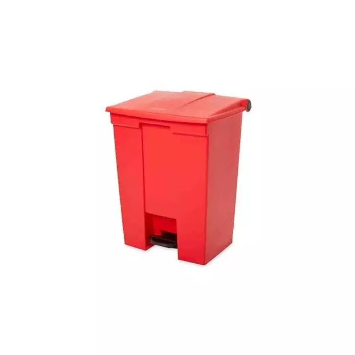 RUBBERMAID Legacy Step-On 68L Red Pedal Plastic Waste Bin, FG614500RED