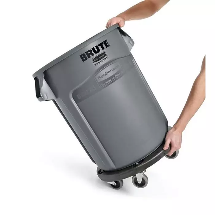 RUBBERMAID Dolly 113.4 Kg Load Capacity 464mm W x 464mm L x 168mm H, FG264000BLA