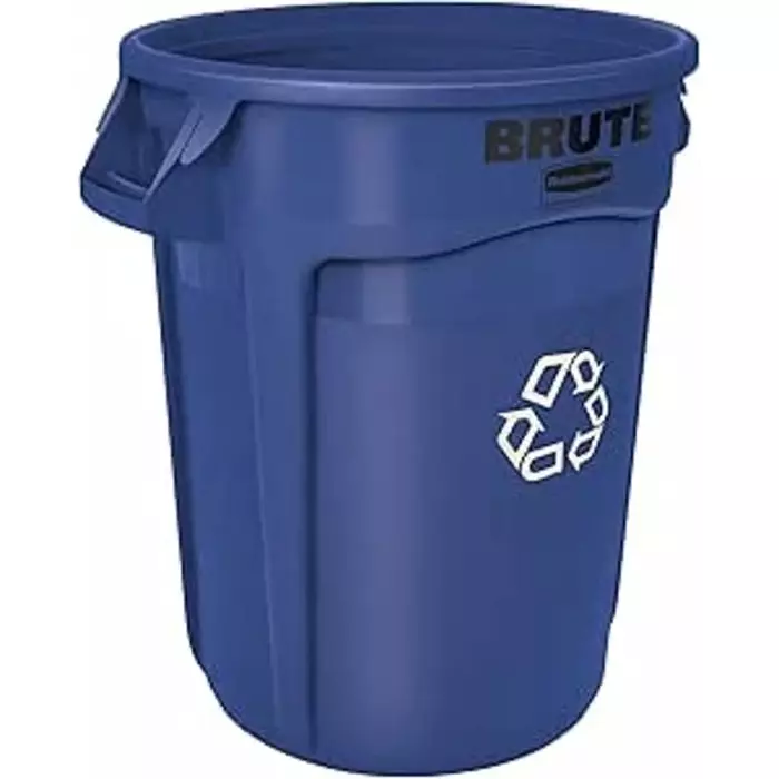 RUBBERMAID Brute 75L Blue PE Waste Bin, FG262073BLUE