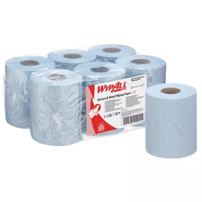 Kimberly-Clark WypAll Rolled Blue Paper Towel 380x183mm 1680 Sheets, 6220