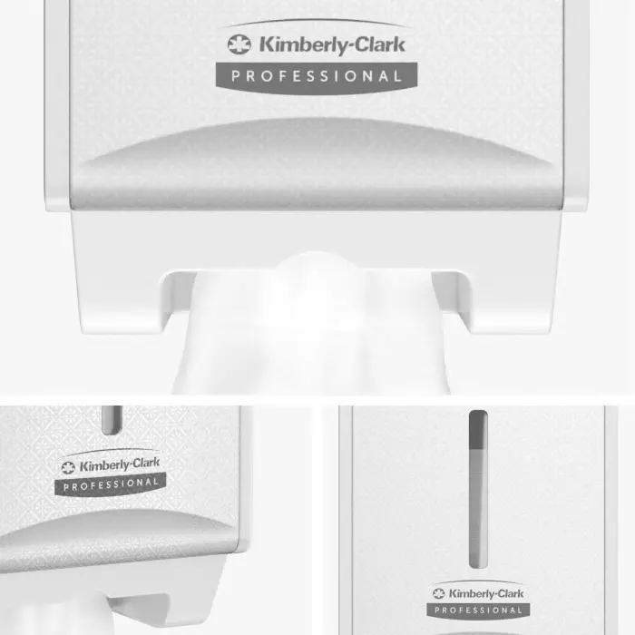Kimberly-Clark White Plastic Toilet Paper Dispenser 138x320x145 mm, 53949
