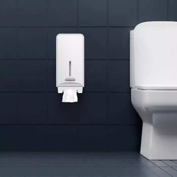 Kimberly-Clark White Plastic Toilet Paper Dispenser 138x320x145 mm, 53949