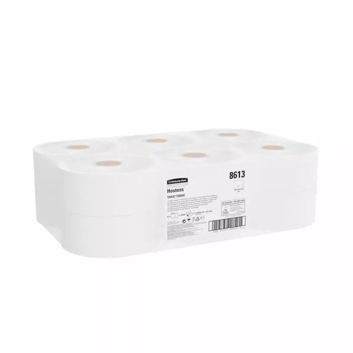 Kimberly-Clark Toilet Roll White 1-Ply 12000 Sheets, 8613