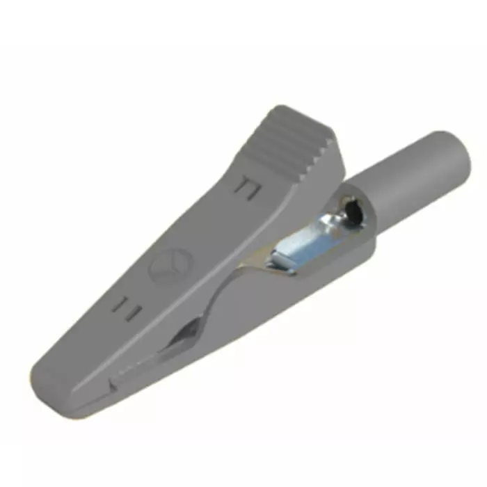 HIRSCHMANN TEST AND MEASUREMENT Crocodile Clip Grey, 973584106 (Pack of 50)
