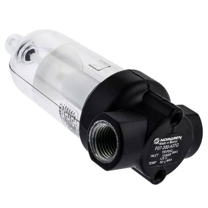 Norgren Pneumatic Filter F07 series 401¼m G 1/4 10 bar with Auto matic drain, F07-200-A3TG