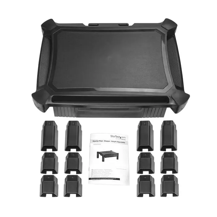 StarTech.com Monitor Riser 32 inch Max Screen Size 10 Kg Max Load, MONSTADJD