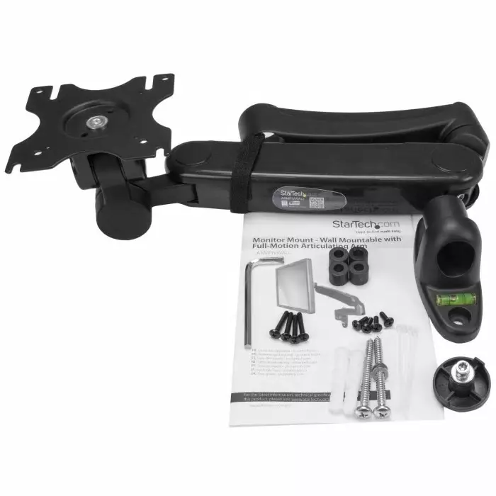 StarTech.com Wall Mounting Monitor Arm for 1 x Screen 34 inch Screen Size, ARMPIVWALL