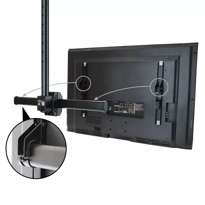 StarTech.com Ceiling Mounting Monitor Arm for 1 x Screen 75 inch Screen Size, FPCEILPTBSP