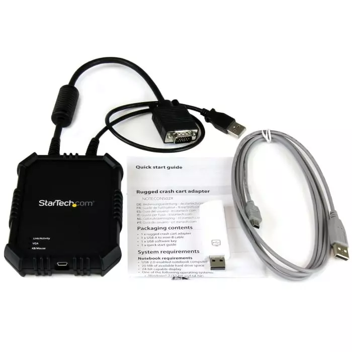 StarTech.com Port USB VGA KVM Switch 1920 x 1200 Maximum Resolution, NOTECONS02X