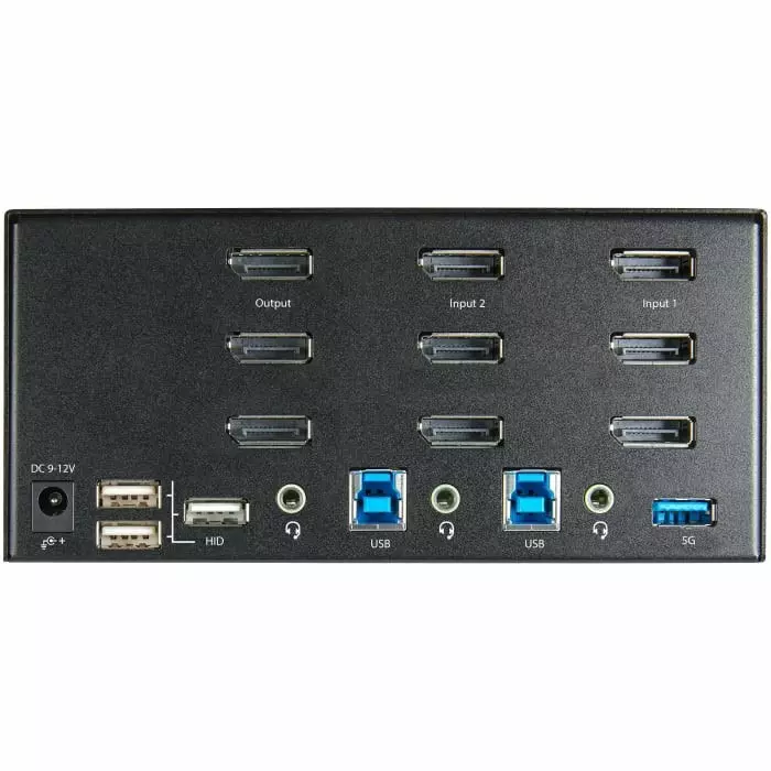 StarTech.com 2 Port 3 USB DisplayPort KVM Switch 3.5 mm Stereo 3480 x 2160 Maximum Resolution, SV231TDPU34K