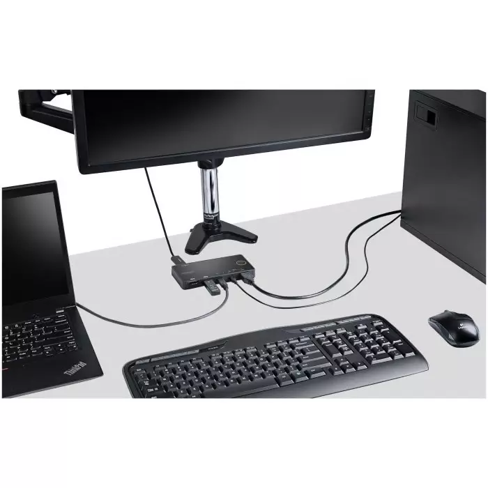 StarTech.com 2 Port USB DisplayPort HDMI KVM Switch HDMI 3840 x 2160 Maximum Resolution, SV221HUC4K