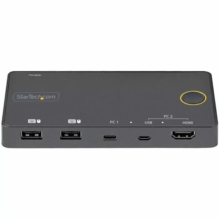 StarTech.com 2 Port USB DisplayPort HDMI KVM Switch HDMI 3840 x 2160 Maximum Resolution, SV221HUC4K
