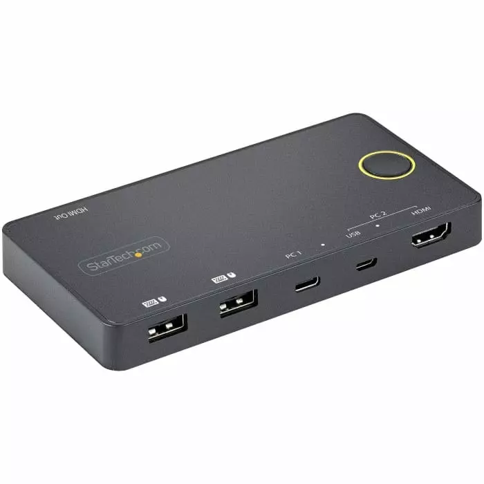 StarTech.com 2 Port USB DisplayPort HDMI KVM Switch HDMI 3840 x 2160 Maximum Resolution, SV221HUC4K
